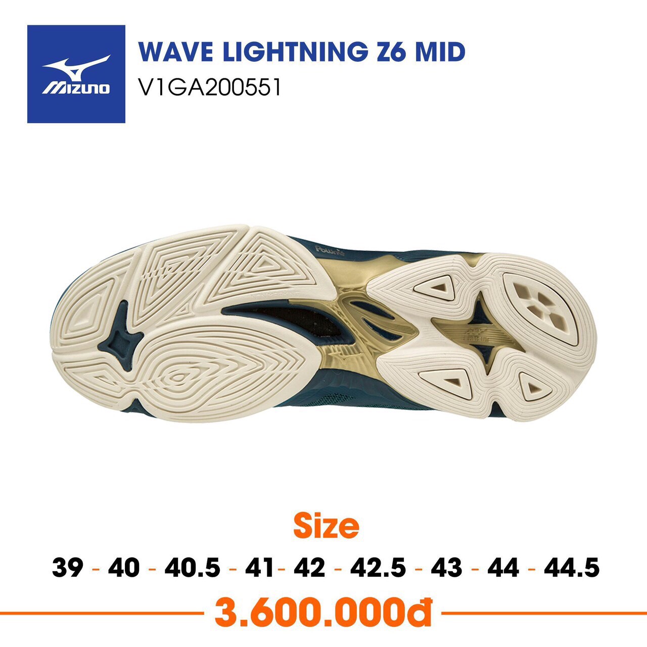 Giày bóng chuyền Mizuno Wave lightning Z6 MID